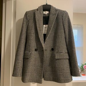 Reiss Langley-mono check blazer